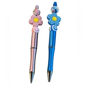 Daisy - Pink or Blue - 1 Beaded Pen